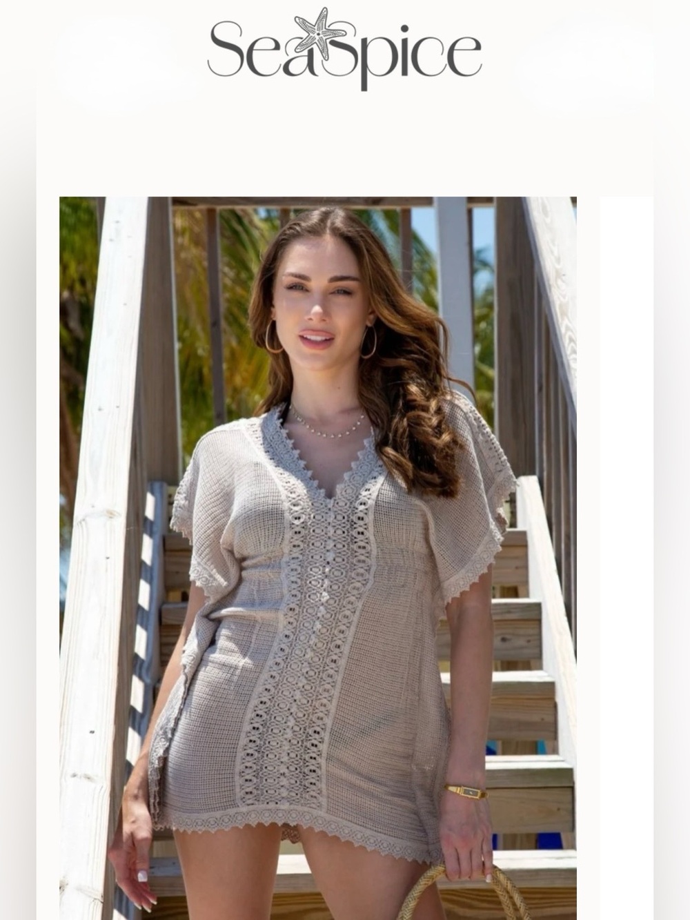 Sea Spice 'BONNIE' MESH COTTON
COVER-UP XL Like New